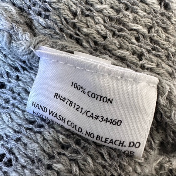 Eileen Fisher Open Front Gray Cotton Cardigan Sz 3X - Picture 5 of 11